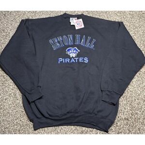 NEW Logo Athletic Seton Hall Pirates NCAA Vintage Embroidered Crewneck (XL)